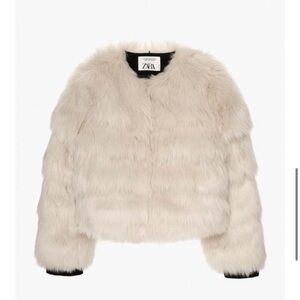Zara short faux fur Jacket
